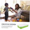 Abaodam Portable Outdoor Sand Box with Lid Plastic Sand Tray for Toddlers Versatile Storage for Sandbox Toys and Break-Resistant Design for and Sensory Activities view 4