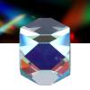 Akozon Color Cube Prism Rainbow Dispersion Glass Optical 9.8x9.8x9.8in Physics Photography Desktop Decor view 2