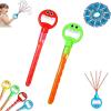 Magical 5-Claw Smiley Bubble Stick,32 Hole Smiley Face Bubble Wand with Five Claws,Smiley Face Bubble Wands Bubble Sticks Toy with Bubbles Refill (Green+Red) view 1