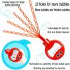 Magical 5-Claw Smiley Bubble Stick,32 Hole Smiley Face Bubble Wand with Five Claws,Smiley Face Bubble Wands Bubble Sticks Toy with Bubbles Refill (Green+Yellow) view 2
