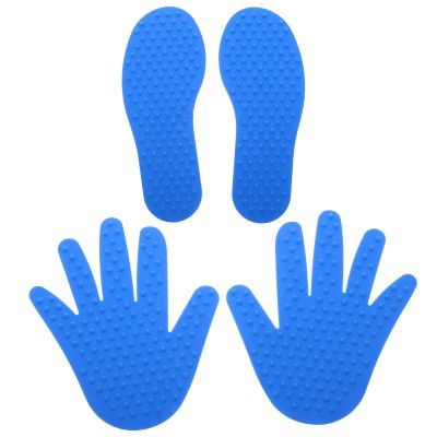 Abaodam 1set Sensory Integration Mats for Boy Girl Tactile Footprints Fingerprints Soft Non-Slip Floor Mats for Balance Training Fine Motor Skills Development for Home Kindergarten Play