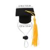 Abaodam 4pcs Pet Graduation Caps with Tassels Adorable Doctoral Hats for Dogs and Cats Costume for Graduation Party Celebrations view 3