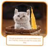 Abaodam 4pcs Pet Graduation Caps with Tassels Adorable Doctoral Hats for Dogs and Cats Costume for Graduation Party Celebrations view 4