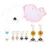 BRIGHTFUFU 1Set Clip Earrings Ring Set Adorable Non Piercing Jewelry for Dress Up Birthdays and Special Occasions Comfortable Fit for Little Princesses view 1