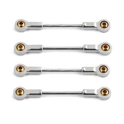 4pcs Metal Chassis Suspension Link Rod Pull Rod Compatible with MINI-Z 4x4 1/18 1/24 RC Car Upgrade Parts Accessories