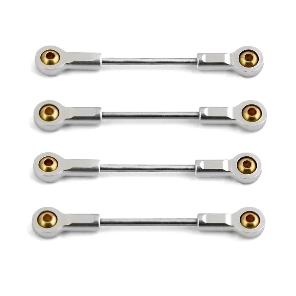 4pcs Metal Chassis Suspension Link Rod Pull Rod Compatible with MINI-Z 4x4 1/18 1/24 RC Car Upgrade Parts Accessories