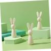 ARTIBETTER 40pcs Unfinished Peg Dolls for Crafting Natural Unpainted Bunny Figures for Home Decor Creative Projects view 4