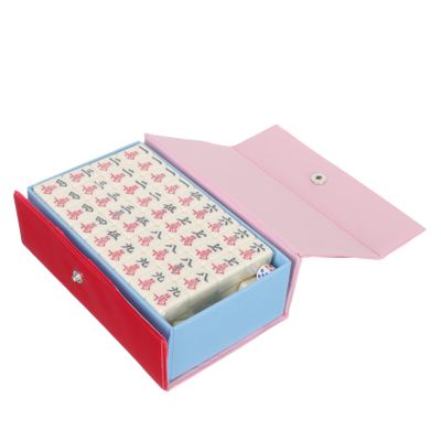 DECHOUS 1set Mahjong Set Portable Travel Mahjong Kit Fine Workmanship Safe Material for Outdoor Fun and Family Gatherings