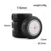 4pcs 116mm 1/8 RC Off-Road Buggy Tires 17mm Hex(White) view 3