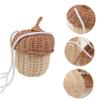 NOLITOY Cute Decorative Rattan Purse for Boys and Girls Photo Prop Fashion Boys and Girls Rattan Purse view 3