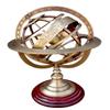 Decorative Brass Armillary Sphere, 18th Century Style Astronomical Globe with Wooden Base view 1