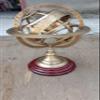Decorative Brass Armillary Sphere, 18th Century Style Astronomical Globe with Wooden Base view 3