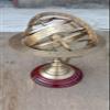 Decorative Brass Armillary Sphere, 18th Century Style Astronomical Globe with Wooden Base view 4