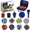MUSTYBELT Battling Top Burst Gyro Toy Set Toy Gift for Children Boys Ages 6 8 10 12+ Combat Battling Game 12 Burst Spinning Tops 2 Two Way Launchers Grip Starter (BOZE-BX8) view 1