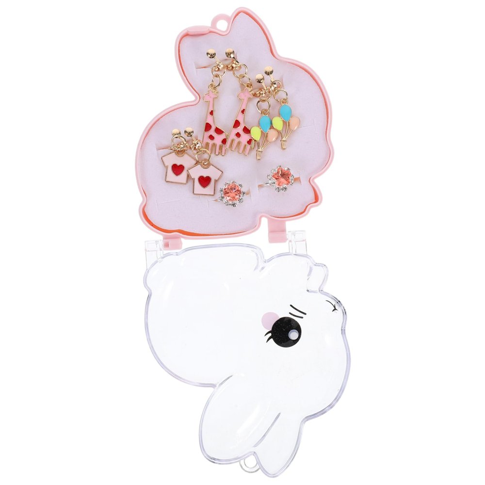 KOMBIUDA 1set Boys and Girls Non-pierced Clip Earrings Set Cute Cartoon Design Ear Clips for Girls Jewelry for Daily Wear Adorable Accessories for Princess Parties