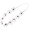 URIMPAVIDO 2PCS Baby Girl Lace Flower Headband Soft Elastic Hair Bands Cute Floral Headpiece for Baby photography (Purple, 14.96 Inch) view 3