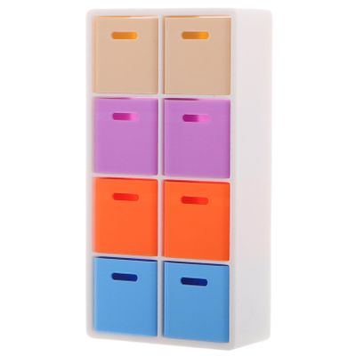 Abaodam 1set Scale Dollhouse Miniature Storage Box Shelves Versatile Combination Organizer for Miniature Supplies Includes Storage Bins and Shelf Compartments
