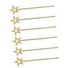 KOMBIUDA 6pcs Star Shaped Fairy Wands Lightweight Cosplay Props for Parties Dress up and Stage Gold Hollow Design for Boys and Girls Events and Photography view 1