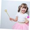 KOMBIUDA 6pcs Star Shaped Fairy Wands Lightweight Cosplay Props for Parties Dress up and Stage Gold Hollow Design for Boys and Girls Events and Photography view 2