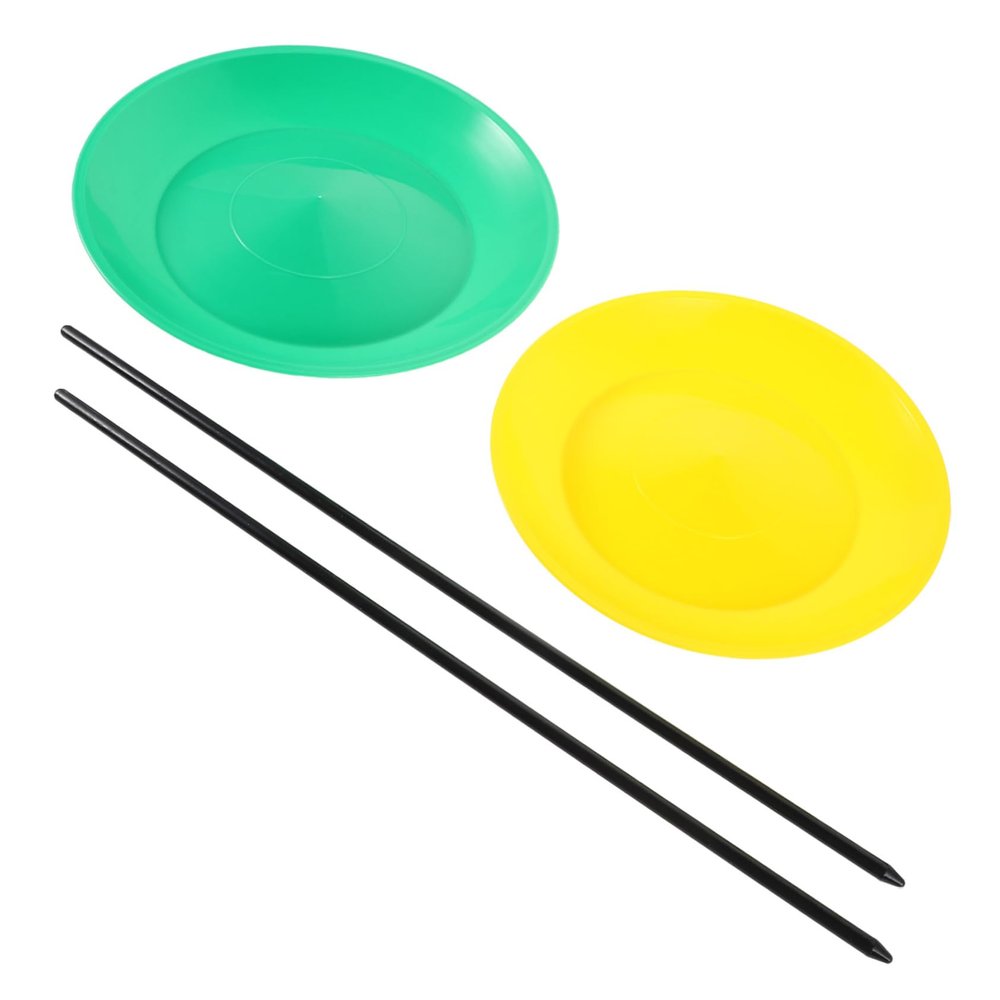 BESPORTBLE 2pcs Circus Performance Juggling Set Spinning Plates Sticks Boys and Girls Juggling Toy for Skill Development