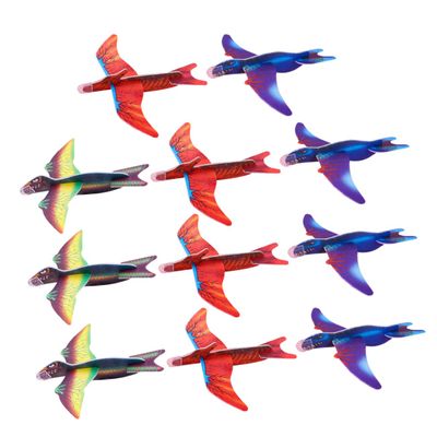 BESPORTBLE 48pcs Dinosaur Foam Gliders Airplane Toys for Boys and Girls Hand-Throw Flying Aircraft Party Favors Activities Random Colors Great for Birthday Celebrations