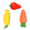 Abaodam 3pcs Kawaii Fruit Erasers Multi-Function Creative Art Erasers for Boys and Girls Safe Materials for School Supplies and Drawing Activities Includes Strawberry Mango and Carrot view 1