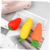 Abaodam 3pcs Kawaii Fruit Erasers Multi-Function Creative Art Erasers for Boys and Girls Safe Materials for School Supplies and Drawing Activities Includes Strawberry Mango and Carrot view 2