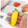 Abaodam 3pcs Kawaii Fruit Erasers Multi-Function Creative Art Erasers for Boys and Girls Safe Materials for School Supplies and Drawing Activities Includes Strawberry Mango and Carrot view 4