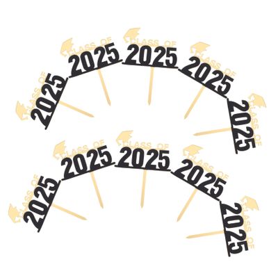 LIFKOME 10pcs Graduation Acrylic Cake Toppers Sturdy and Reusable Cake Decorations for Graduation Parties Unique Theme Inserts for Celebrations and Gatherings