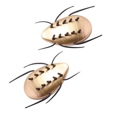 Kisangel 5pcs Solar Energy Powered Chafer Toy Simulation Bugs for Boy Girl Outdoor Educational Plaything Fun Solar Power Toy for Boy Girl Golden