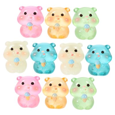 Abaodam 10pcs Miniature Pig Figurines Cute Resin Statues for Landscape and Dollhouse Decor for Car Garden and Desk Decoration Piggy Ornaments