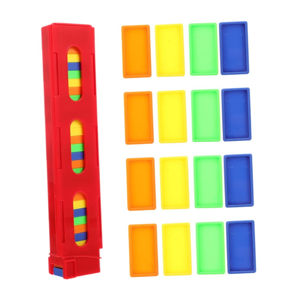 CHICAMPERA 5bags Domino Train Accessories of Random Color Domino Blocks for Boy Girl Educational Play Promoting Imagination and Motor Skills Development