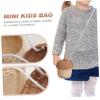 Didiseaon Rattan Handbags for Boys and Girls: Acorn Shape Purse Rattan Pouch Odorless Multi-functional Photo Prop Bag view 4