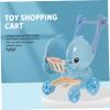 ERINGOGO Funny Simulation Trolley Shopping Cart for Baby Boys and Girls Pretend Toy Stroller Toys for Boys Girls view 3