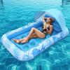 [2025 New Upgraded] Pool Floats Adult - Inflatable Pool Float with Canopy, Pool Floats Adult Heavy Duty, Cooling Water Floaties with Backrest & Cup Holder for River Lake Floats Inflatable Pool Floatie view 1