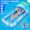 [2025 New Upgraded] Pool Floats Adult - Inflatable Pool Float with Canopy, Pool Floats Adult Heavy Duty, Cooling Water Floaties with Backrest & Cup Holder for River Lake Floats Inflatable Pool Floatie view 4