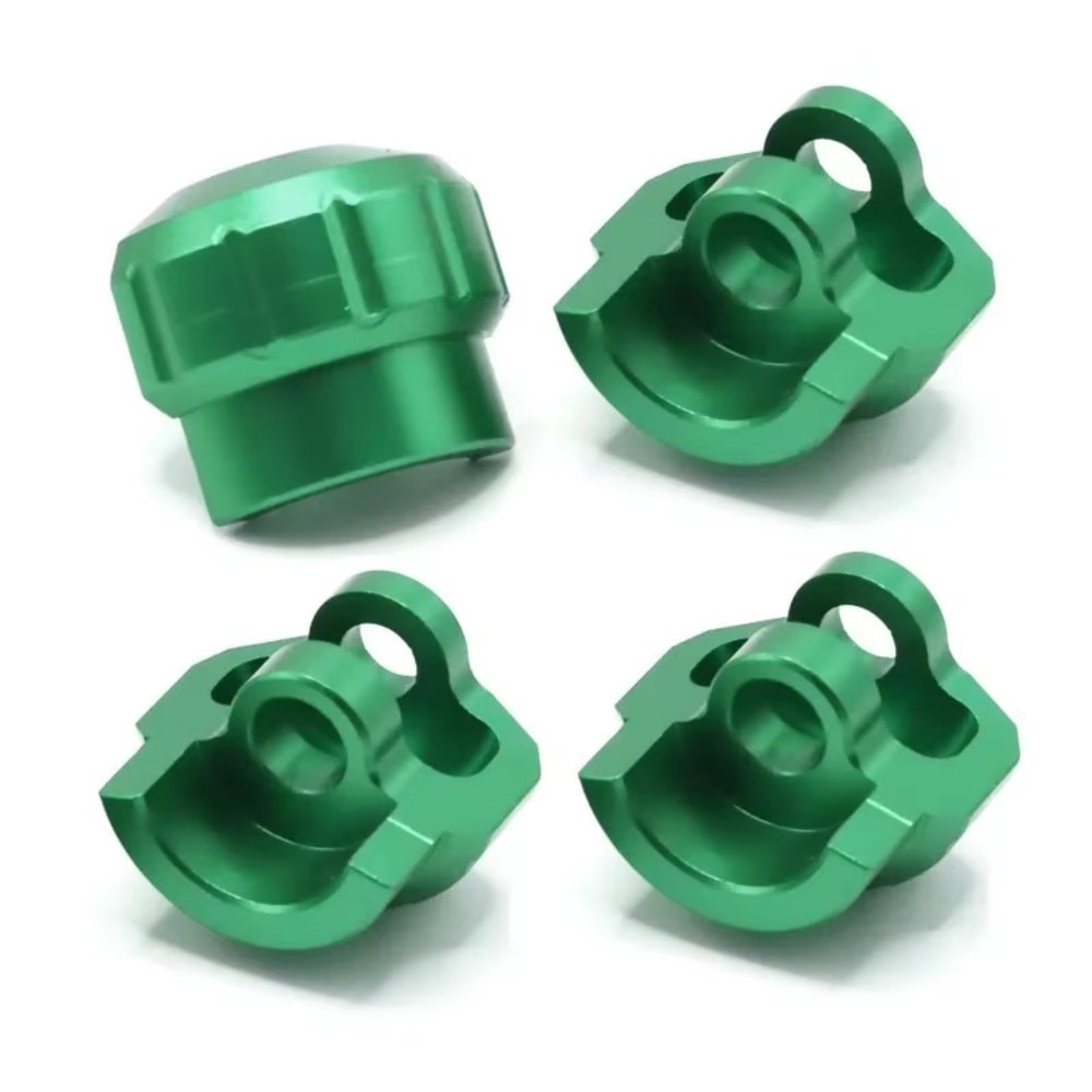 MIXVZARF RC Upgrade Accessories for Arrma 1/7 1/8 4PCS Aluminum Alloy Shock Cap Absorber Protector RC Car Upgrade Parts Accessories Replacement Parts(Green)