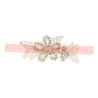 Ipetboom Rhinestone Baby Floral Headband for Girls Flower Design Toddler Hairband Accessories for Special Occasions and Everyday Wear