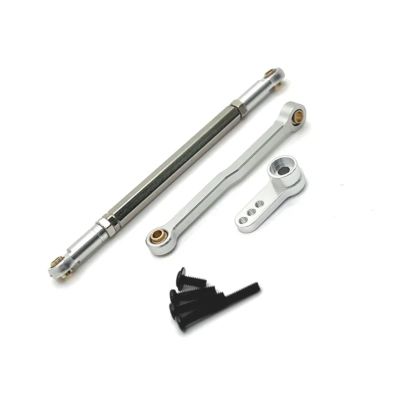 AQWBTYD RC Car Upgrade Parts for MN 1/12 MN168 for MN82 LC79 for MN78 D90 D91 D96 99S Metal Upgrade Steering Rod Servo Arm RC Upgrade Parts(White)
