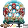 6Ft Inflatable Football Target Toss Game - Giant Outdoor Carnival Party Games for Backyard & Tailgate - Arcade Sports Toy with Electric Pump - 4 Easy-Grip Balls Gifts for Boys 3 4 5 6 7 8-12 Year Old view 1