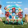 6Ft Inflatable Football Target Toss Game - Giant Outdoor Carnival Party Games for Backyard & Tailgate - Arcade Sports Toy with Electric Pump - 4 Easy-Grip Balls Gifts for Boys 3 4 5 6 7 8-12 Year Old view 3