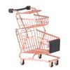 Toddmomy Mini Shopping Cart Trolley Storage Gadget Shopping Cart for Mini Two-Tier Shopping Cart Golden view 1