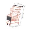 Toddmomy Mini Shopping Cart Trolley Storage Gadget Shopping Cart for Mini Two-Tier Shopping Cart Golden view 3