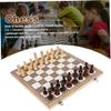 DECHOUS Natural Wood Chess International Chess Board Game Folding for Easy Storage Great for Boys and Girls Adults view 2