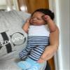 Angelbaby Real Life Baby Black Boy Reborn Doll,19 Inch Realistic Sleeping Newborn African American Doll Silicone Full Body Washable Biracial Poseable Babies with Brown Skin Child Dolls Toys view 1