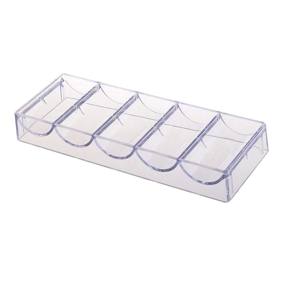 SUPVOX 1pc Box Chip Rack Poker Chip Container and Holder Poker Chip Case Organizer Poker Chip Storage Mini Rack Case Covered Poker Chips Numbered Poker Storage Roulette Chips Game Acrylic