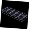 SUPVOX 1pc Box Chip Rack Poker Chip Container and Holder Poker Chip Case Organizer Poker Chip Storage Mini Rack Case Covered Poker Chips Numbered Poker Storage Roulette Chips Game Acrylic view 2