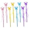 DECHOUS 8pcs Butterfly Fairy Wand Party Favors for Dress-up Birthdays and Performances Safe Lightweight Gold and Purple view 1
