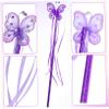 DECHOUS 8pcs Butterfly Fairy Wand Party Favors for Dress-up Birthdays and Performances Safe Lightweight Gold and Purple view 3