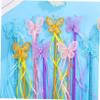 DECHOUS 8pcs Butterfly Fairy Wand Party Favors for Dress-up Birthdays and Performances Safe Lightweight Gold and Purple view 4
